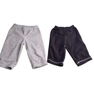 Carter’s Fleece Pants Bundle Gray Black Pull On Baby 3 Months 2pc Soft Comfort